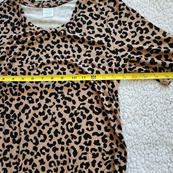 TIME & TRU Leopard Animal Print Maternity Dress NWT Sz S Baby Shower Gifting - Picture 4 of 7